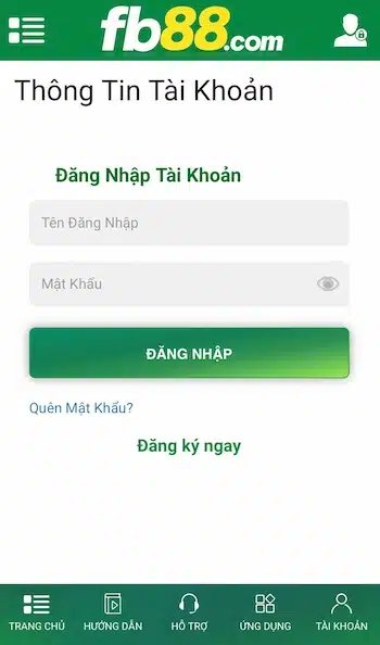 Nhập thông tin đăng nhập