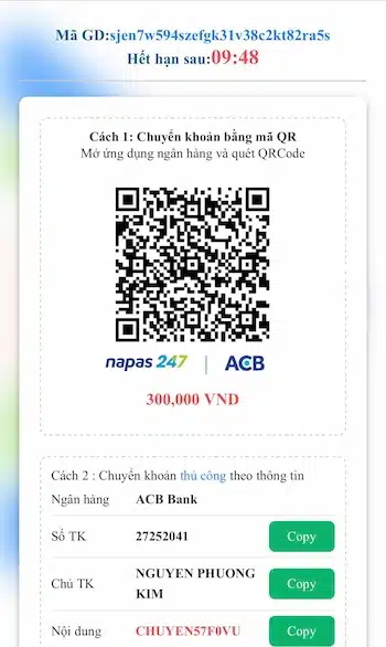 mở ứng dụng ngân hàng của bạn và quét mã QR