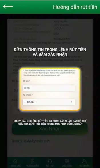 điền thông tin rút tiền FB88