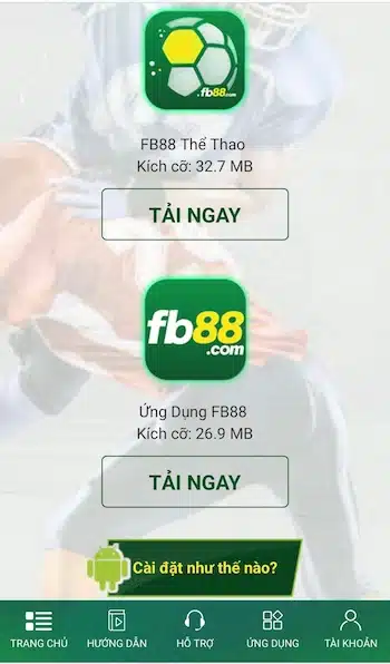 Chọn một tuỳ chọn tải app